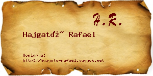 Hajgató Rafael névjegykártya